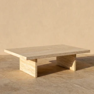 Aether Travertine Low Coffee Table